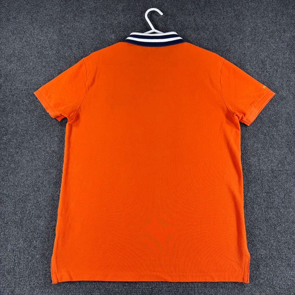 Polo Ralph Lauren Polo Shirt Mens M Medium Orange Crest Custom Slim Fit Pique - Picture 10 of 15